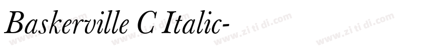 Baskerville C Italic字体转换